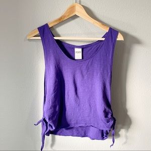 🍑 4/$20 PINK | Side Tie Crop Top Athletic Tank S